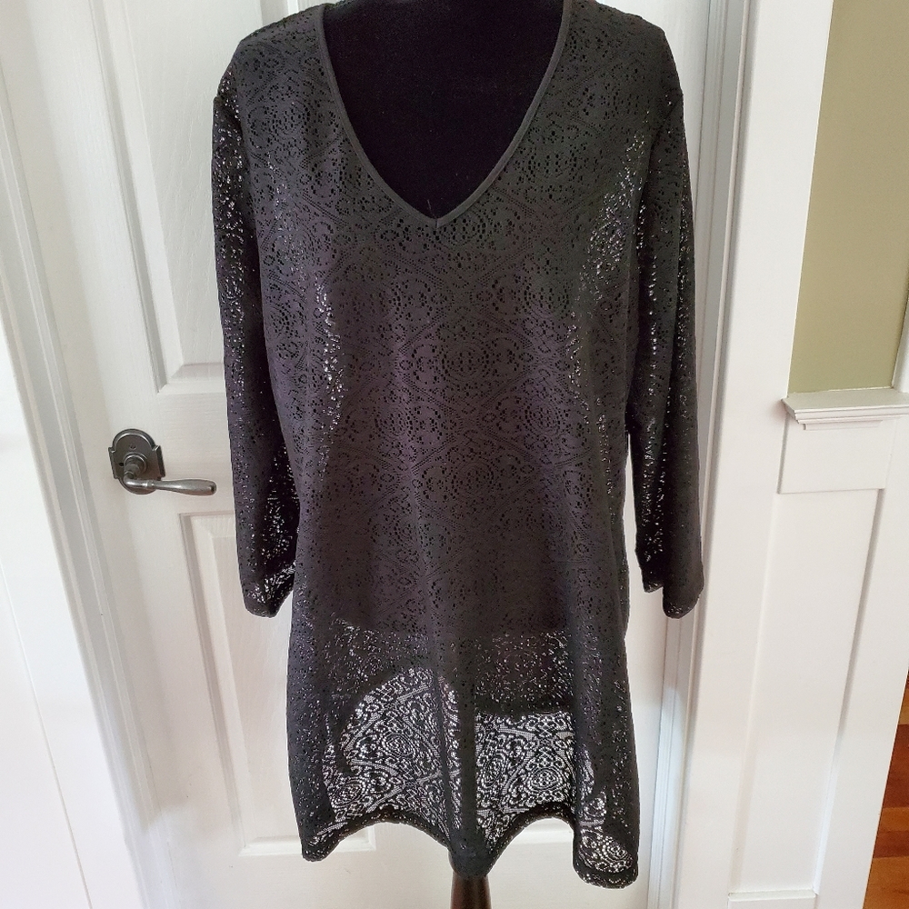 Mario Serrani Black Beach Coverup